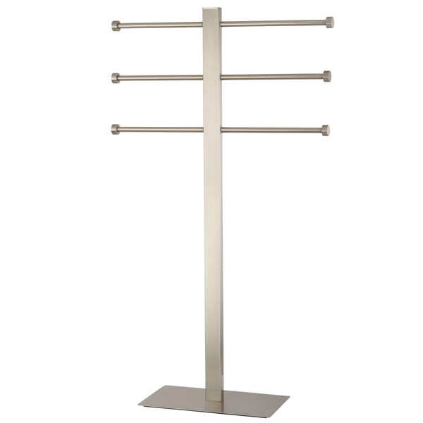Freestanding Stainless Steel Towel Holder, Brushed Nickel